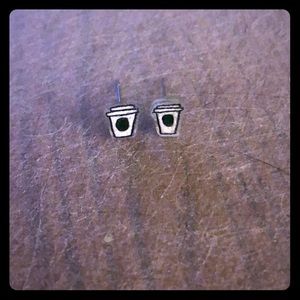 Tiny Coffee Cup Earrings